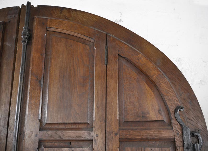 Important pair of doors in oak with flaps-5