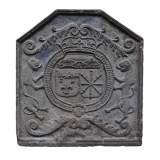 Beautiful antique 18th century fireback with France and Navarre coat of arms