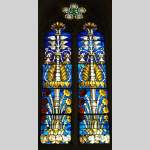 Stained glass windows with floral designs 