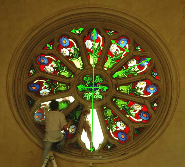Large rose window, without the stone structure-2