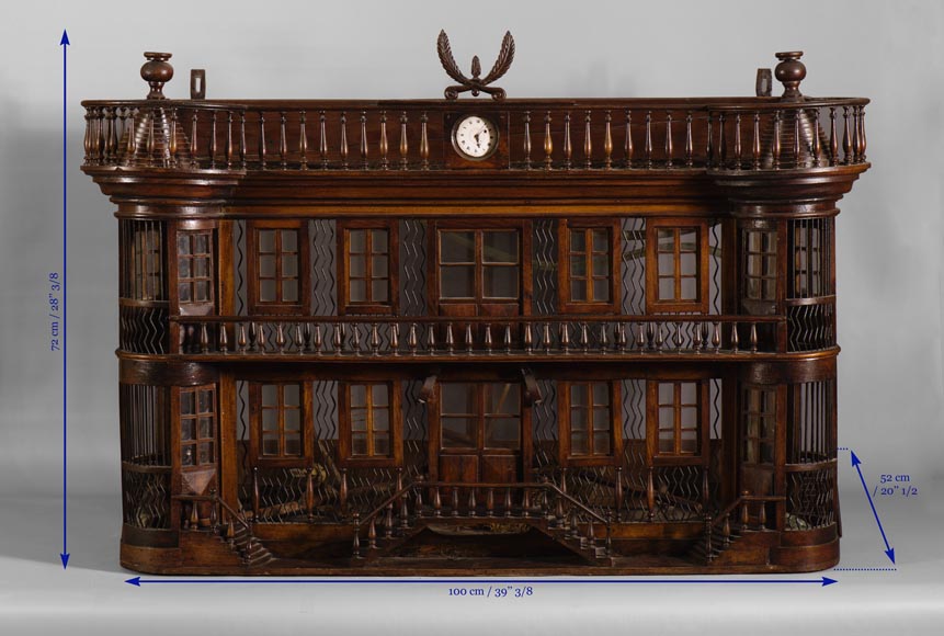 Rare Antique Bird Cage In The Shape Of A Miniature Castle