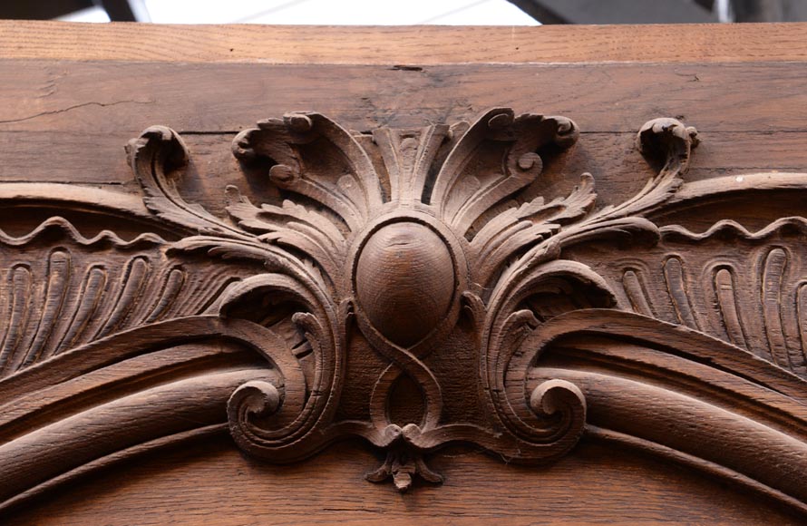 Louis XV style wood overmantel, late 19th century-2