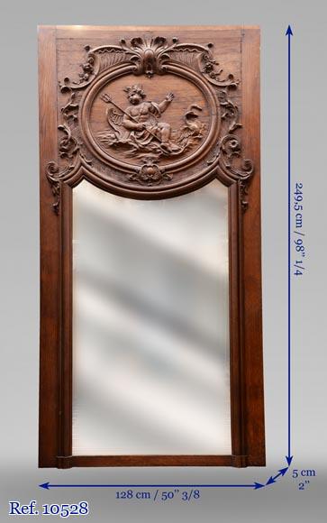 Louis XV style wood overmantel, late 19th century-9