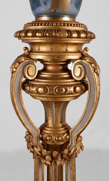 Albert DAMMOUSE and MANUFACTURE DE SEVRES - Important antique exhibition vase, 
