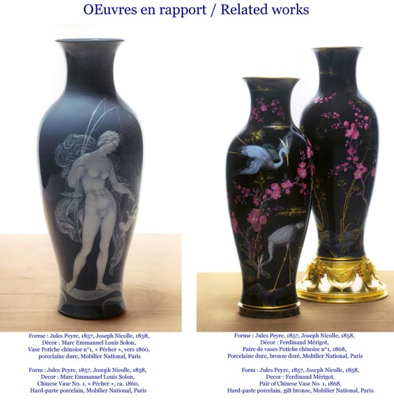 Albert DAMMOUSE and MANUFACTURE DE SEVRES - Important antique exhibition vase, 