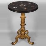 Rare pedestal table in pietra dura