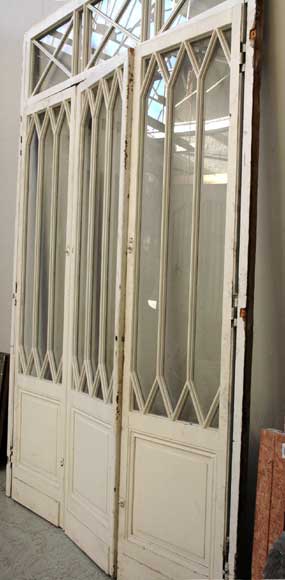 Restoration style wood and glass doors-4