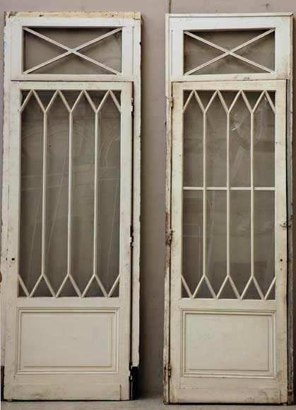 Fake Pair Of Wooden And Glass Doors From The Restoration