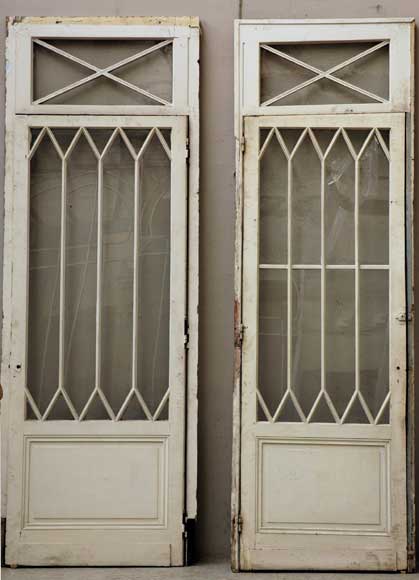 Fake Pair Of Wooden And Glass Doors From The Restoration