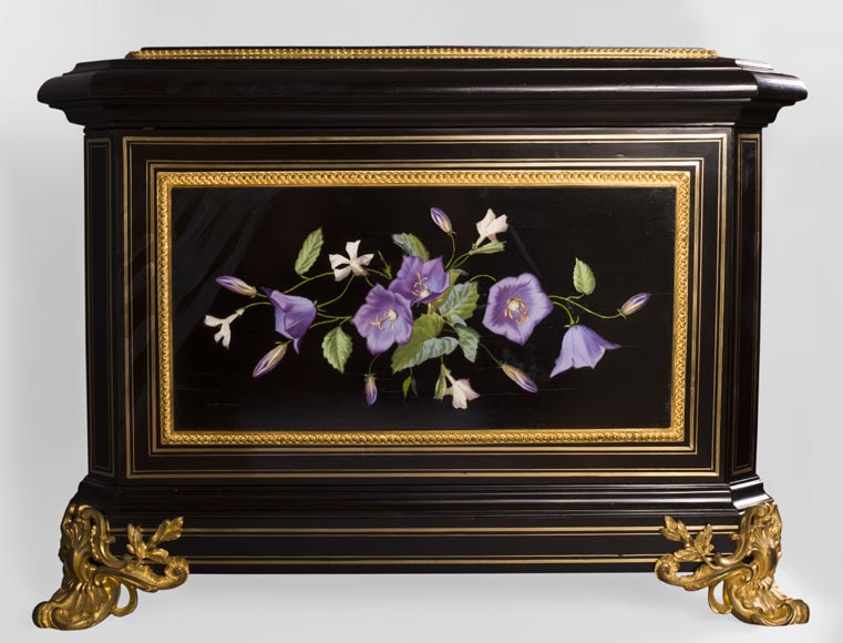 Julien-Nicolas RIVART (1802-1867) - Exceptional Jewel Case decorated with porcelain marquetry from Elsa Schiaparelli’s collection-4