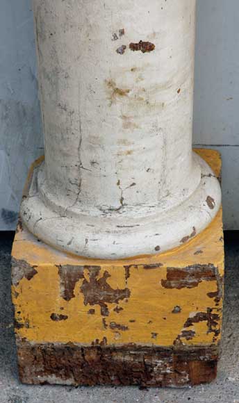 Pair of 18th century wood columns-3