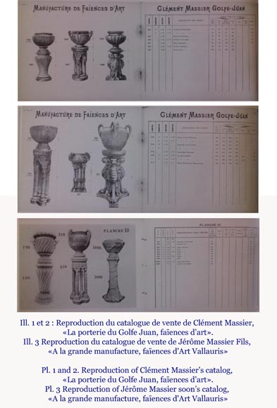 Delphin MASSIER (1836-1907) - Important Orientalist style earthenware planter-11