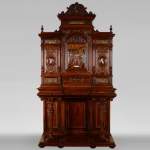 Richard COURMONT & Cie, Neo-Renaissance style credenza with secret drawers 
