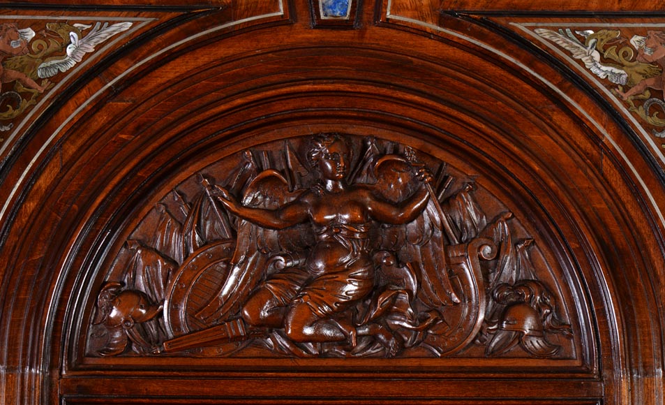 Richard COURMONT & Cie, Neo-Renaissance style credenza with secret drawers 