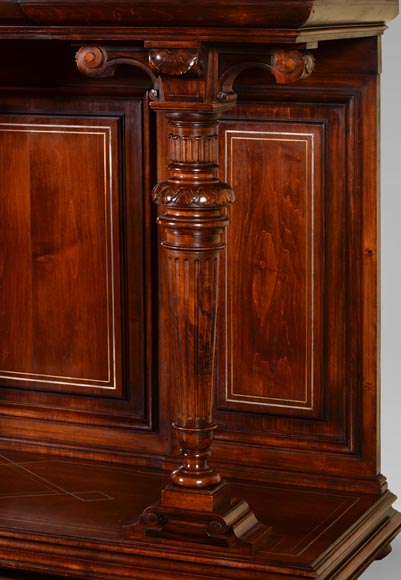 Richard COURMONT & Cie, Neo-Renaissance style credenza with secret drawers 