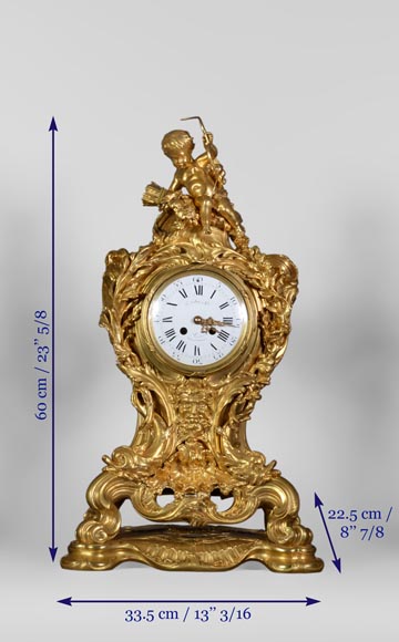 Léon MESSAGÉ (1842-1901) (att. to) - Antique Louis XV style clock