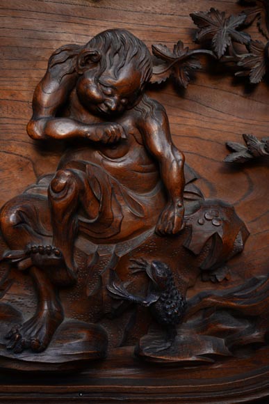 Small Japanese style furniture with carved decoration and inlay of mother-of-pearl and ivory-2