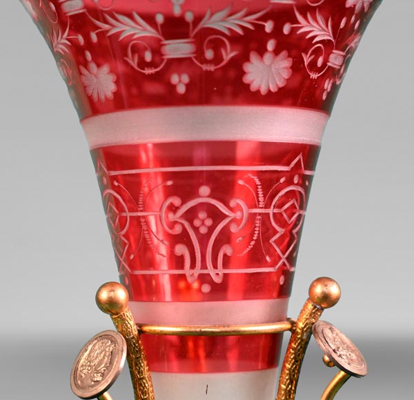 BACCARAT, Pair of Mounted Vases, circa 1878 - Objects
