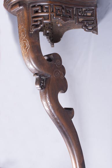 An antique Japanese style corner console-3