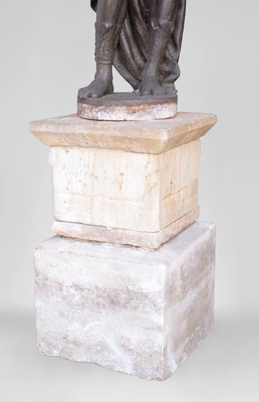 Val d'Osne Foundry - Beautiful pair of statues with Indians made of cast iron -8
