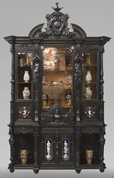 Henri LEMOINE, Maison LEMOINE, LEMARCHAND AND Edmond BÉRANGER, Exceptional Renaissance-style library 