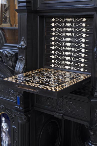 Henri LEMOINE, Maison LEMOINE, LEMARCHAND AND Edmond BÉRANGER, Exceptional Renaissance-style library 