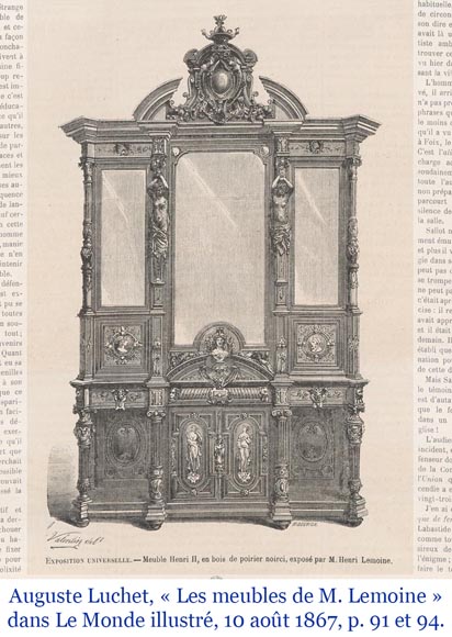 Henri LEMOINE, Maison LEMOINE, LEMARCHAND AND Edmond BÉRANGER, Exceptional Renaissance-style library Henri LEMOINE, Maison LEMOINE, LEMARCHAND AND Edmond BÉRANGER, Exceptional Renaissance-style library