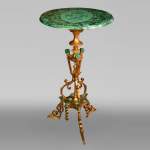 Malachite and gilt bronze gueridon, end of the 19th century