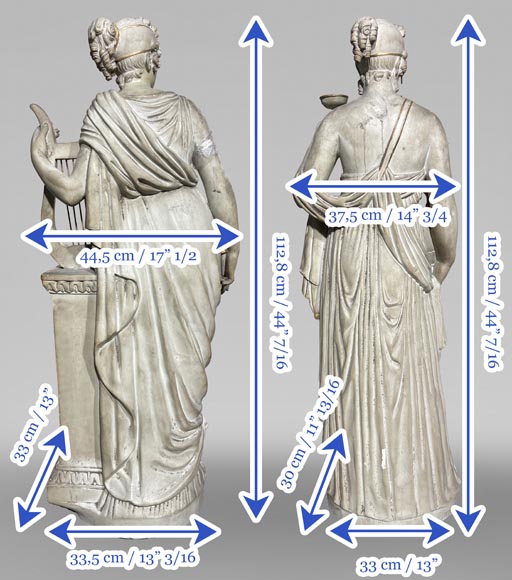 Plaster statuary group Hebe and Terpsichore-8
