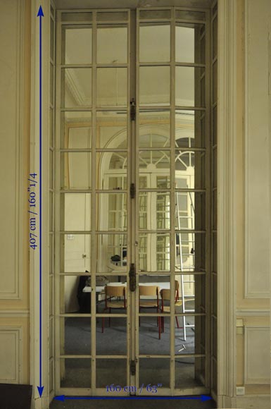 Three pairs of interior shutters made of metal with mirrors-8