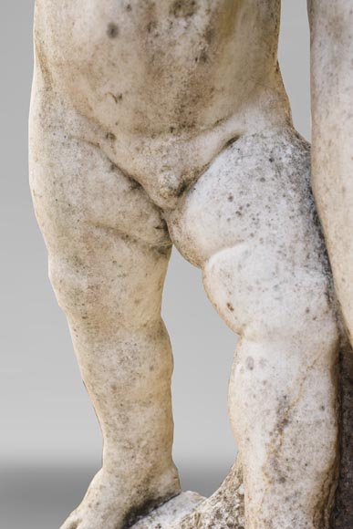Venus and Cupid, 17th century Dutch sculpture, in Carrara marble-7