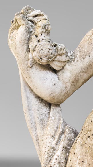 Venus and Cupid, 17th century Dutch sculpture, in Carrara marble-11