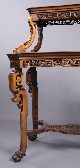 Japanese style tea table with mother-of-pearl inlays-1