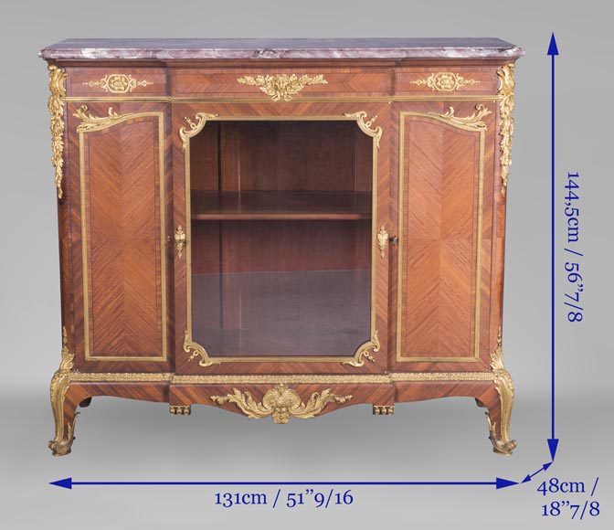 Napoleon III cabinet bottom, Louis XV style-10