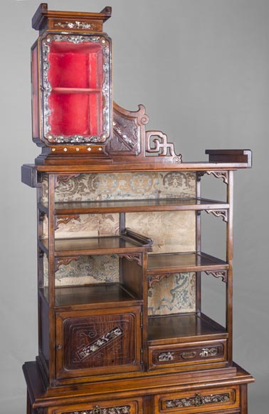 Maison des Bambous Alfred PERRET et Ernest VIBERT (attributed to) - Far Eastern inspired display cabinet-4