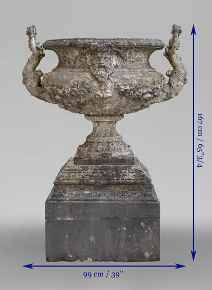 Ducel foundry, Important vase with mermaid, second half of the 19th century-8