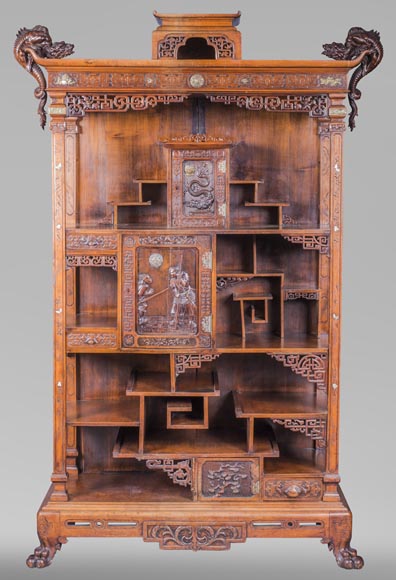 Cabinet with shelves inspired by the Far East-0