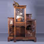 Gabriel VIARDOT (1830-1906) - Large Japanese cabinet with Foo dog