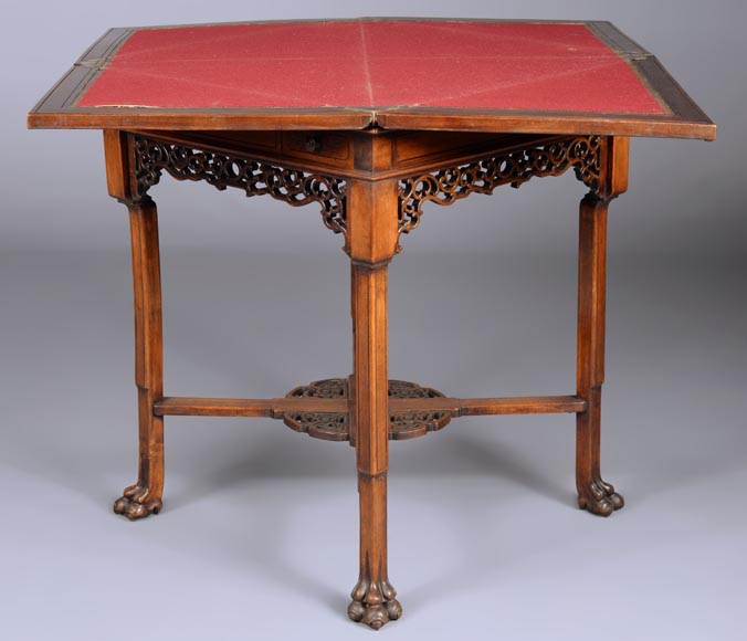 Japanese style game table with an engraved decoration-9