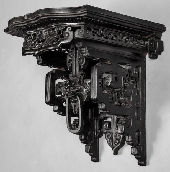 Eugène-Frédéric PIAT (1827-1903) - Pair of Japanese wall brackets, a similar model of which belonged to Sarah Bernhardt-1