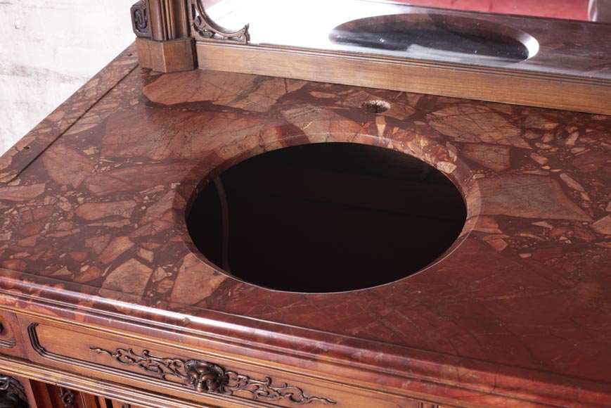 Washbasin cabinet and its mirror in the Far Eastern style-6