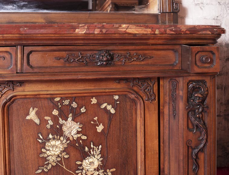 Washbasin cabinet and its mirror in the Far Eastern style-7