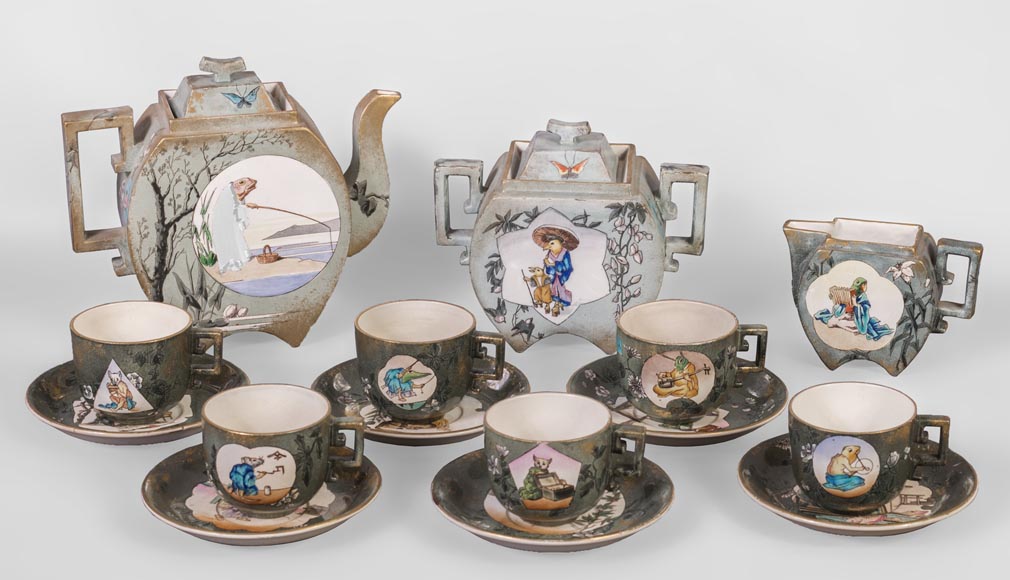 MANUFACTURE JULES VIEILLARD & CIE - Japanese coffee set with
