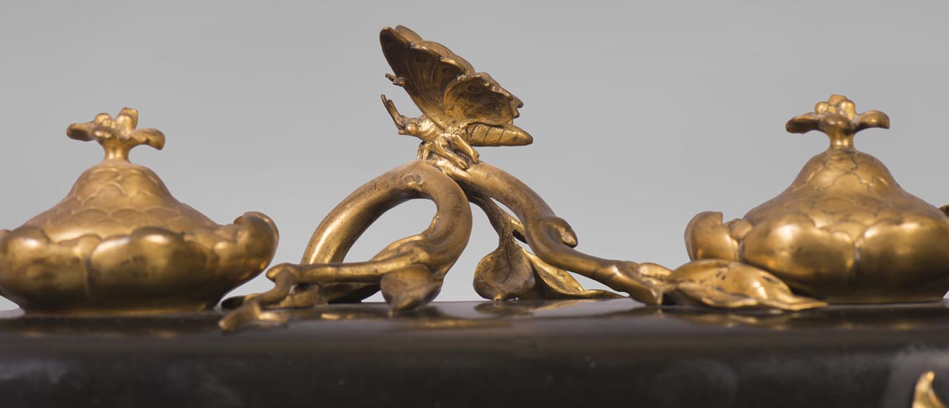 Frédéric-Eugène PIAT (1827-1903) (attributed to) - Inkwell with butterfly-6