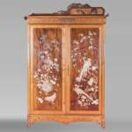 Gabriel VIARDOT (1830-1906) (attributed to) - A major Japanese wardrobe with large marquetry panels