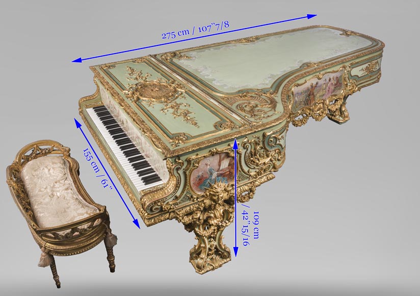 Steinway & Sons – Th. Kammerer (Cuel & cie), A Concert Grand Piano (unique piece) which belonged to Cornelius Vanderbilt II-17