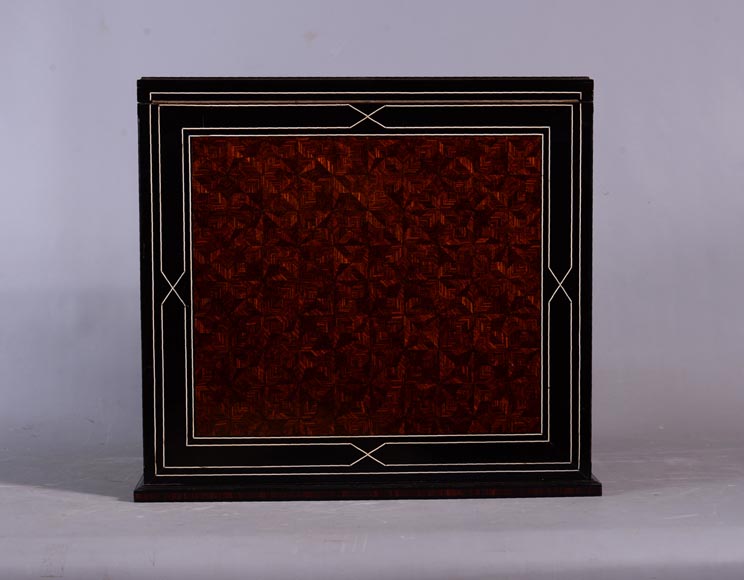 Maison SORMANI, Luxurious writing set in mahogany, ebony and ivory marquetry-6