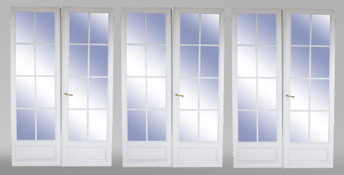 Set of three double doors with mirror -0