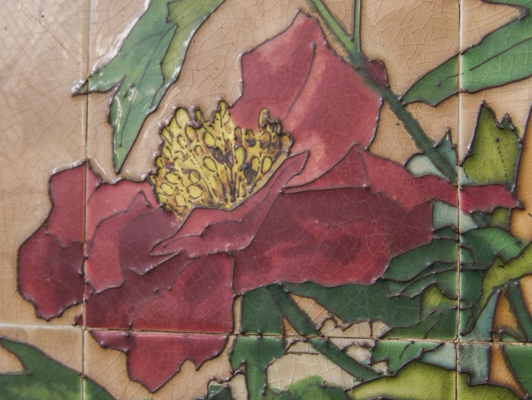 Glazed ceramic panel representing a still-life-2