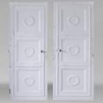Pair of double-sided Empire style doors decorated with laurel wreaths